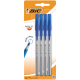 Ручка шариковая BIC классическая тонкое письмо синяя 0.7мм, 4шт