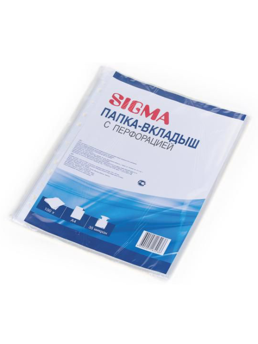 SIGMA Вкладыши А4 прозрачные 30мкм, 100шт