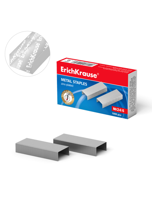 Скобы для степлера Erichkrause 24/6, 1000шт x 10 шт