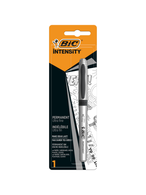 Маркер перманентный BIC Intensity ультратонкий черный, 1шт