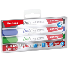 Маркеры Berlingo Uniline для белых досок WB300, 4шт