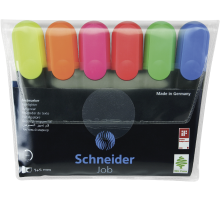 Маркеры текстовые Schneider Job, 6 цветов