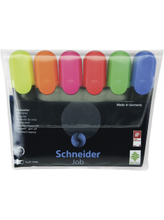 Маркеры текстовые Schneider Job, 6 цветов