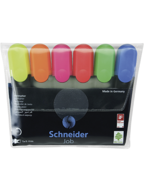 Маркеры текстовые Schneider Job, 6 цветов