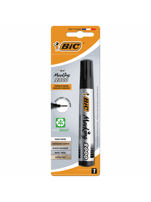Перманентный маркер BIC классический черный, 1шт