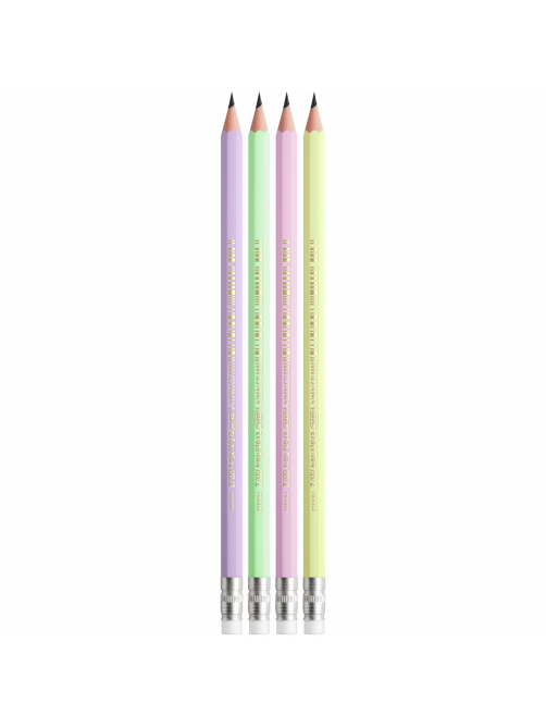 Карандаш чернографитовый BIC Пастель с ластиком, 5шт