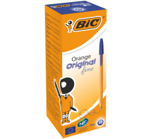 Ручка шариковая BIC Cristal оранжевая синие чернила, 20 шт