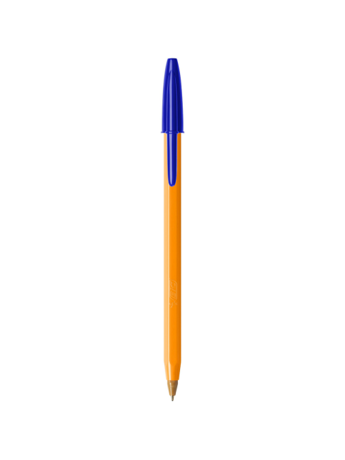 Ручка шариковая BIC Cristal оранжевая синие чернила, 8шт