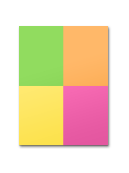 Блок бумажный Erichkrause Neon самоклеящийся ассорти 40 x 50мм 4 цвета, 400л