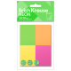 Блок бумажный Erichkrause Neon самоклеящийся ассорти 40 x 50мм 4 цвета, 400л