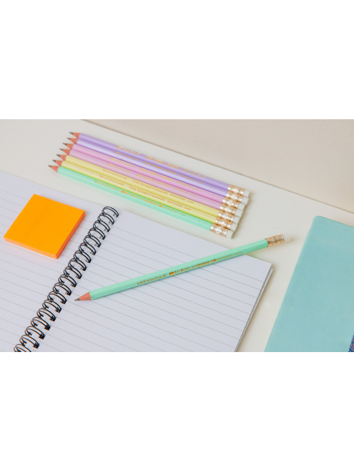Карандаш чернографитовый BIC Пастель с ластиком, 5шт