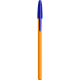 Ручка шариковая BIC Cristal оранжевая синие чернила, 4шт