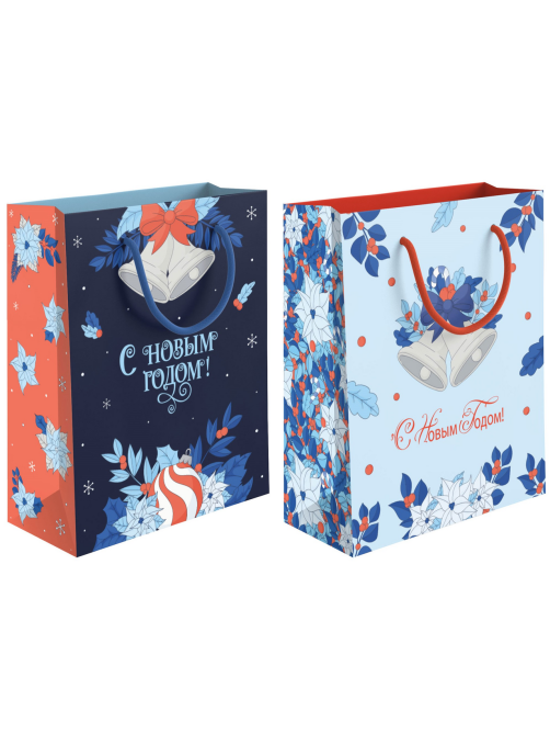 Сумка бумажная Academy Style Новый Год, 33 x 43 x 10см