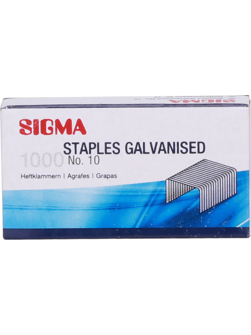SIGMA Скобы для степлера №10 1000шт, 10 упаковок
