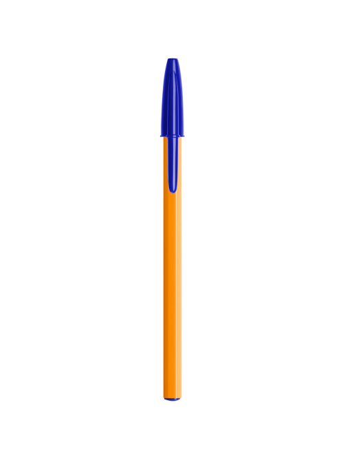 Ручка шариковая BIC Cristal оранжевая синие чернила, 20 шт