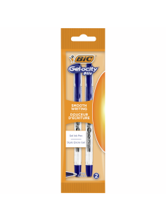 Гелевая ручка BIC Gelocity синяя, 2шт