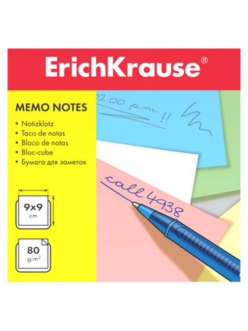 Бумага Erichkrause для записей белая, 9 x 9 x 5см