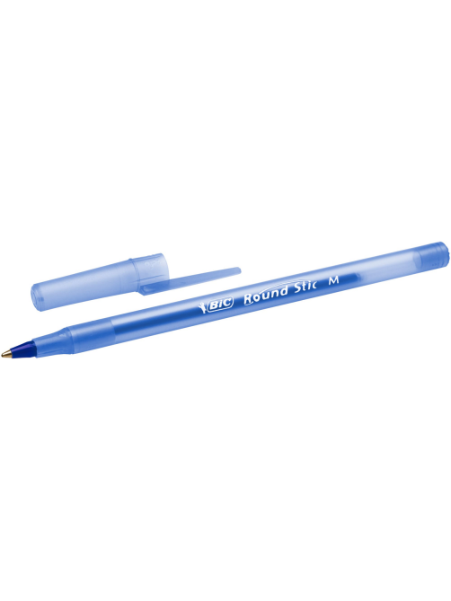 Ручка шариковая BIC классическая круглый корпус синяя, 8шт