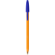 Ручка шариковая BIC Cristal оранжевая синие чернила, 4шт