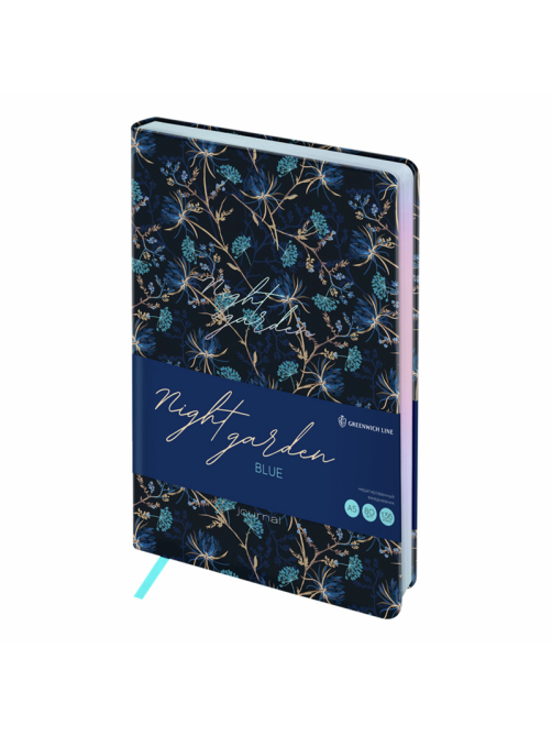Ежедневник недатированный Greenwich Line Night Garden Blue А5, 136л