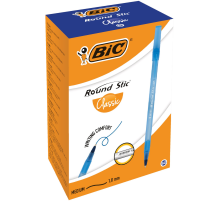 Ручка шариковая BIC классическая круглый корпус синяя, 60шт