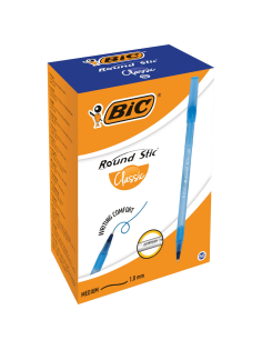 Ручка шариковая BIC классическая круглый корпус синяя, 60шт