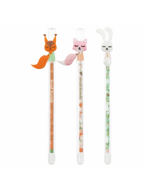 Ручка гелевая Meshu Lovely animals стираемая, 0.5мм
