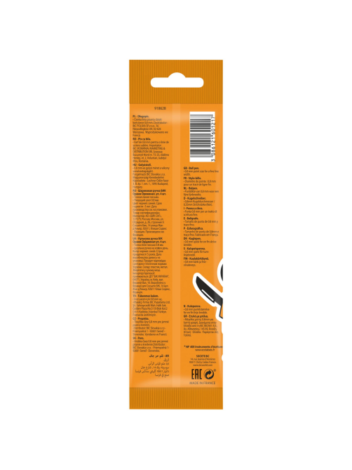 Ручка шариковая BIC Cristal оранжевая синие чернила, 4шт