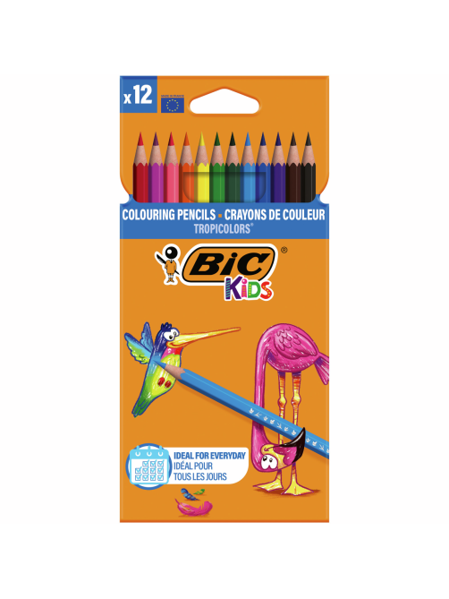 Цветные карандаши BIC Kids Tropicolors, 12 цветов