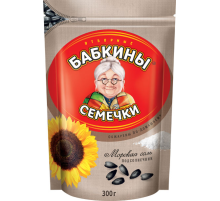 Семечки подсолнечника Бабкины семечки жареные соленые, 300г
