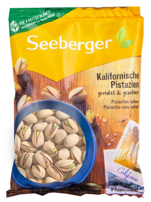 Фисташки Seeberger жареные соленые, 150г