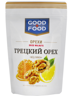 Орех грецкий Good Food мед и лимон, 130г