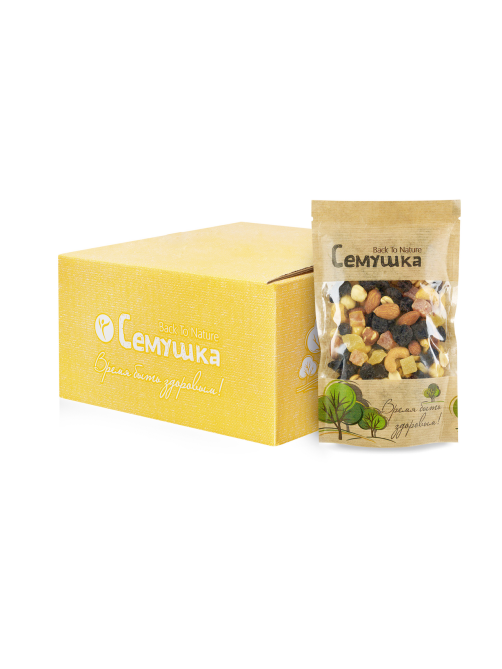 Смесь Семушка жареных орехов сладкая с цукатами, 150г