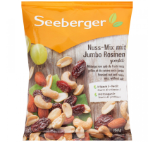Смесь Seeberger обжаренные орехи и темный изюм Джамбо, 150г