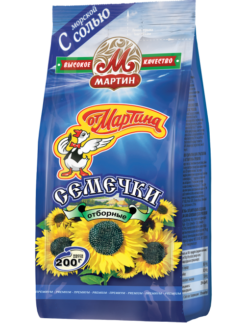 Семечки От Мартина жареные с морской солью, 200г