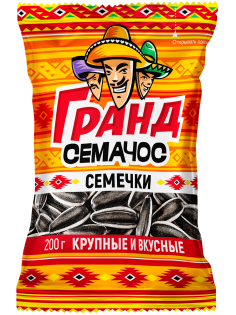 Семечки подсолнечника Гранд семачос полосатые обжаренные, 200г