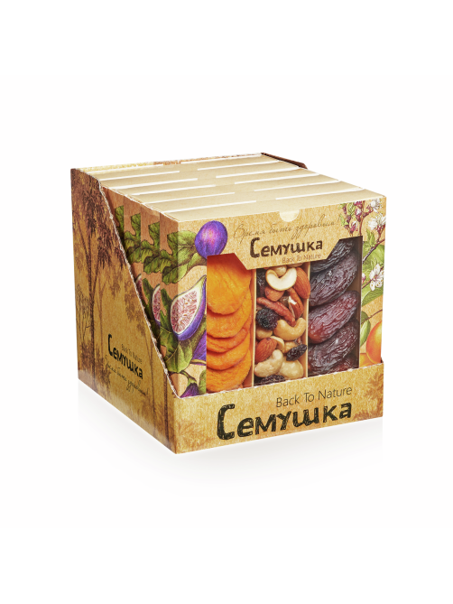 Набор орехов Семушка с королевскими финиками и персиками, 230г