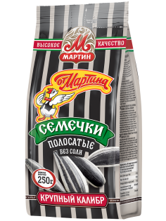 Семечки подсолнечника От Мартина полосатые обжаренные без соли, 250г