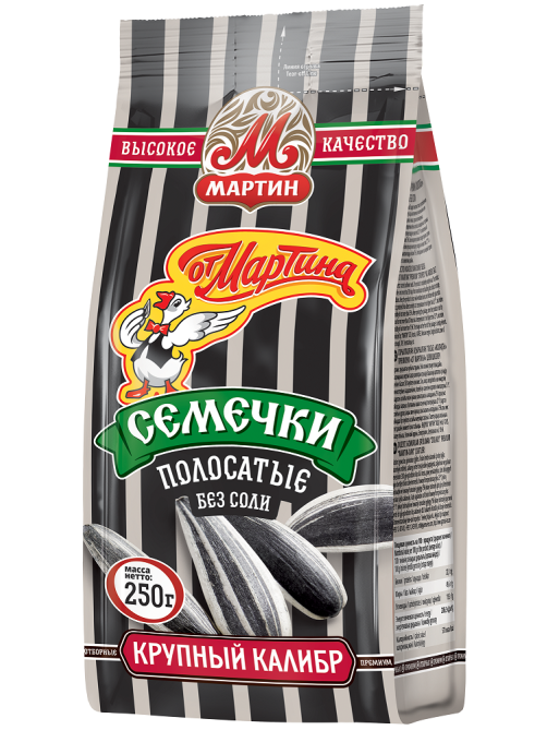Семечки подсолнечника От Мартина полосатые обжаренные без соли, 250г