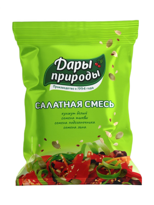 Семена Дары природы смесь для салата с кунжутом, 150г