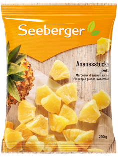 Ананасы Seeberger сушеный кусочками, 200г