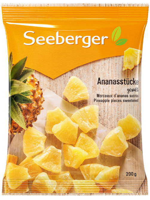 Ананасы Seeberger сушеный кусочками, 200г
