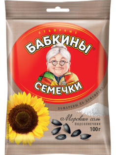 Семечки подсолнечника Бабкины семечки жареные соленые, 100г