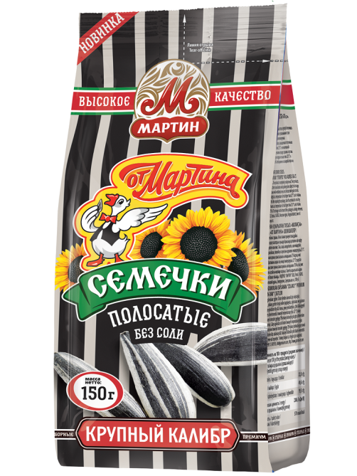 Семечки подсолнечника От Мартина Премиум полосатые обжаренные без соли, 150г