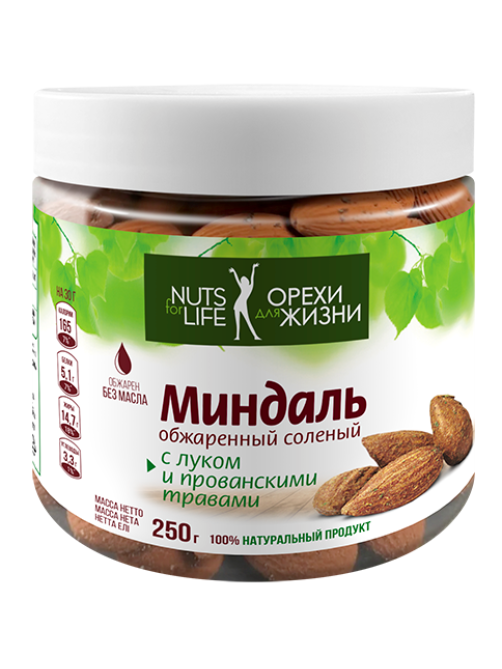 Миндаль Nuts for Life с луком и травами, 250г