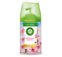 Освежитель воздуха аэрозольный AirWick Freshmatic Pure Цветущая сакура сменный баллон, 250мл