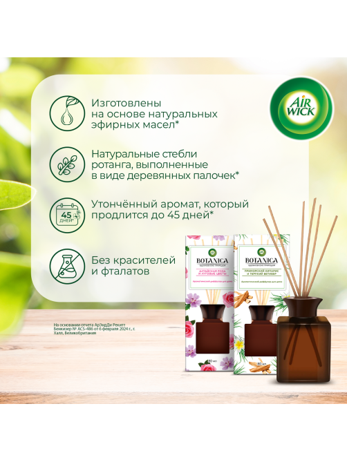 Диффузор ароматический AirWick Botanica Приморский кипарис и терпкий ветивер, 80мл
