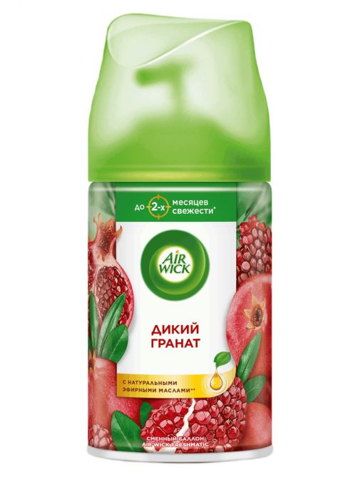 Освежитель воздуха аэрозольный AirWick Freshmatic Дикий гранат сменный баллон, 250мл
