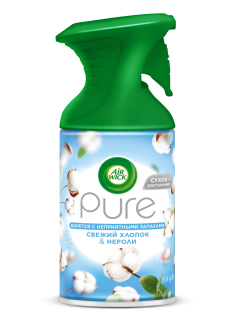 Освежитель воздуха AirWick Pure Свежий хлопок и Нероли, 250мл