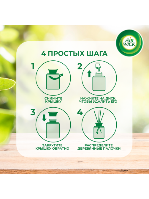 Диффузор ароматический AirWick Botanica Приморский кипарис и терпкий ветивер, 80мл